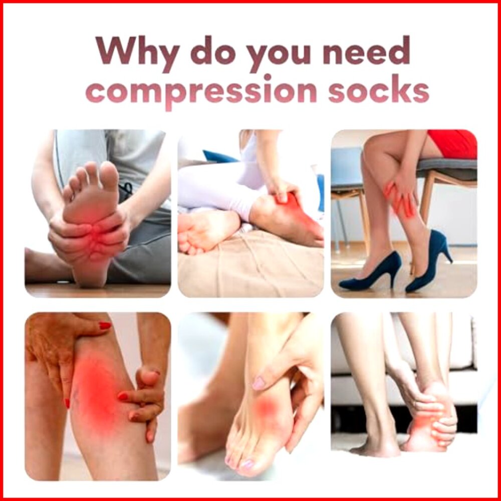 Knee High Compression Socks Coolmax Moisture Wick… - image 5